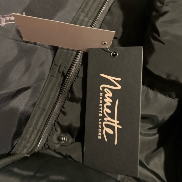 nwt Nanette Lepore winter coat xs long with faux fur detachable collar - Picture 9 of 10